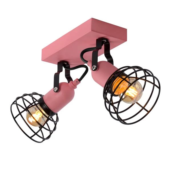 Lucide POLA - Ceiling spotlight Children - 2xE27 - Pink - detail 1